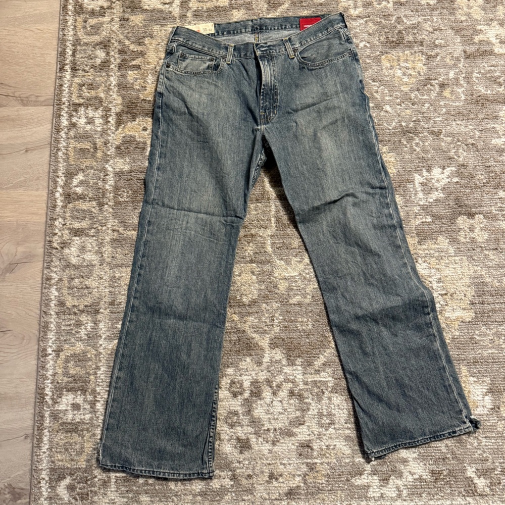 Men’s Gap Jeans Loose Bootcut W35 L32 dark wash